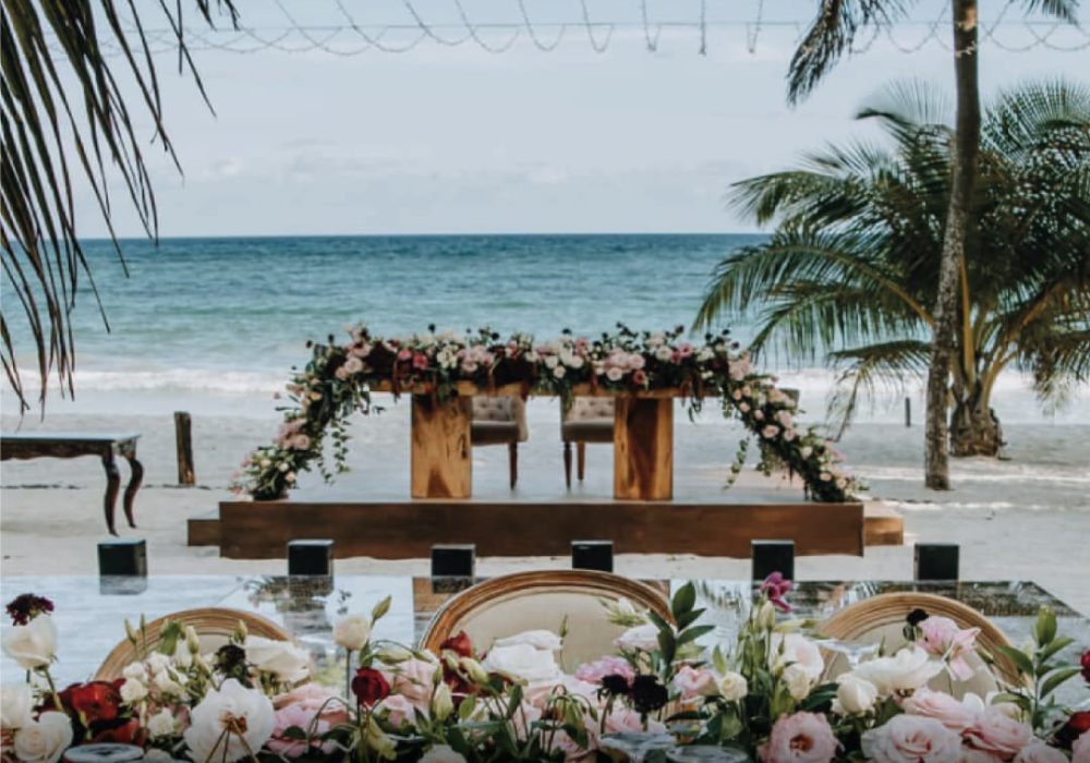 banner boda en playa - beach wedding